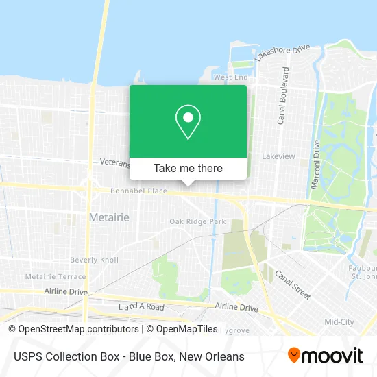 USPS Collection Box - Blue Box map