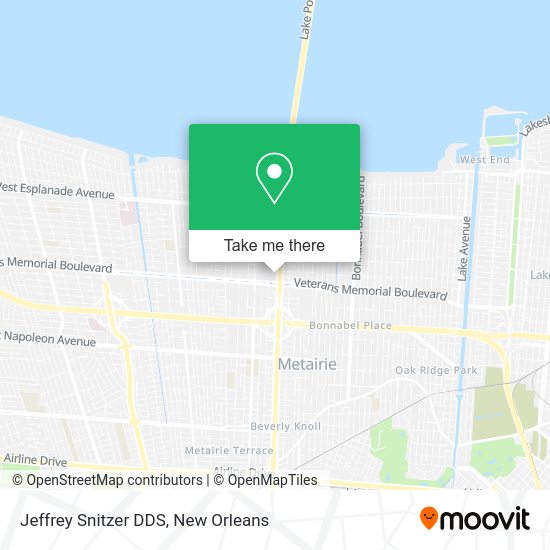 Jeffrey Snitzer DDS map