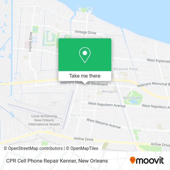 CPR Cell Phone Repair Kenner map