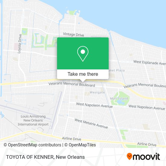 TOYOTA OF KENNER map