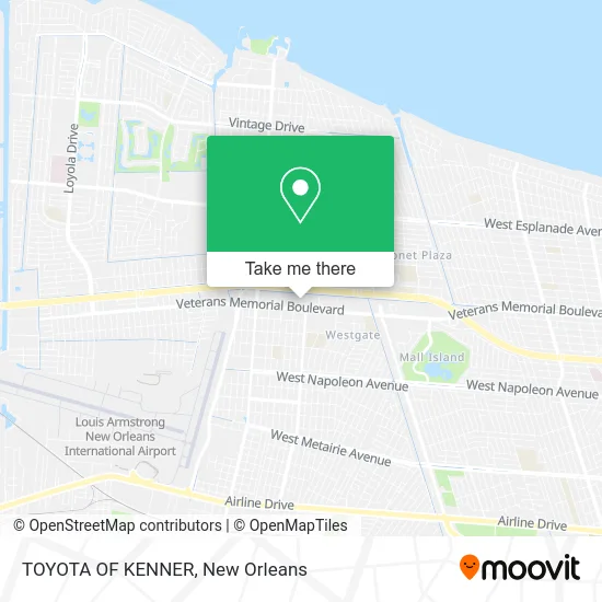 TOYOTA OF KENNER map