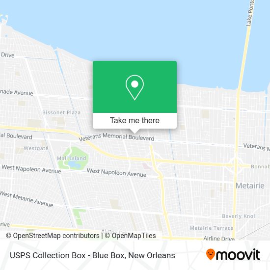 USPS Collection Box - Blue Box map