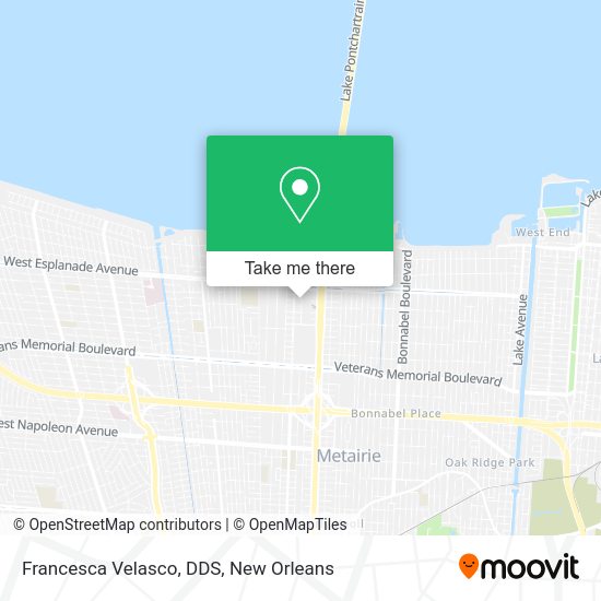 Francesca Velasco, DDS map