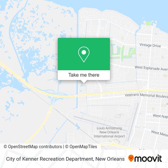 City of Kenner Recreation Department map