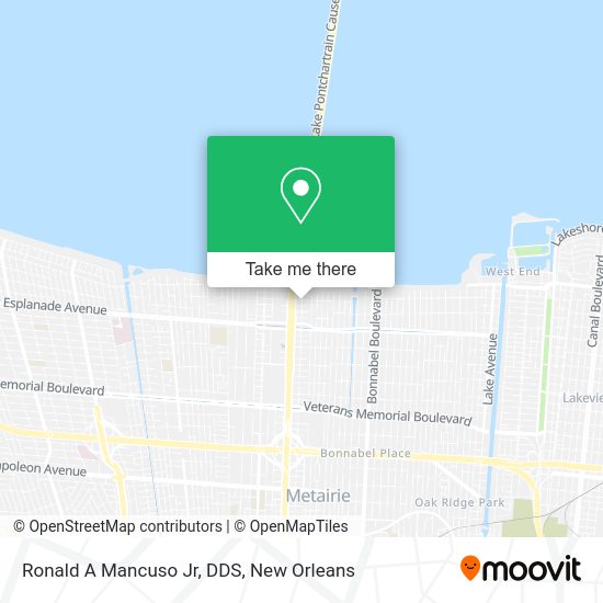 Ronald A Mancuso Jr, DDS map