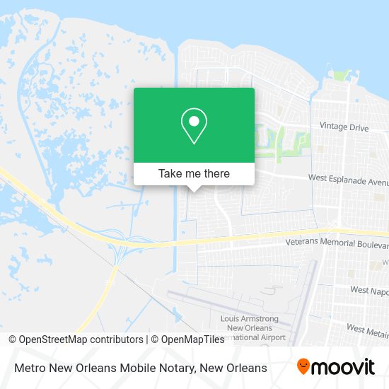 Metro New Orleans Mobile Notary map