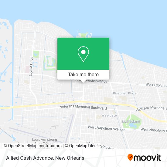 Allied Cash Advance map