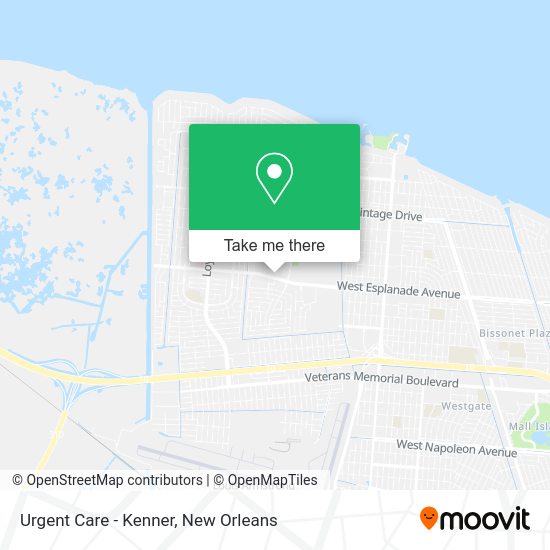 Mapa de Urgent Care - Kenner