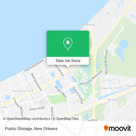 Mapa de Public Storage