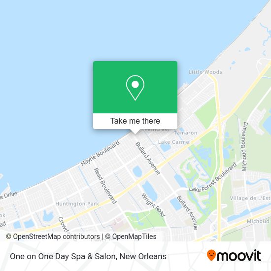One on One Day Spa & Salon map