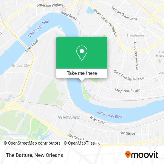 The Batture map