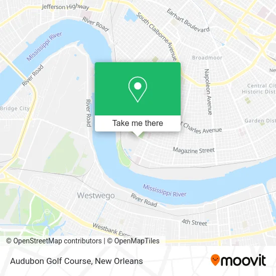 Audubon Golf Course map