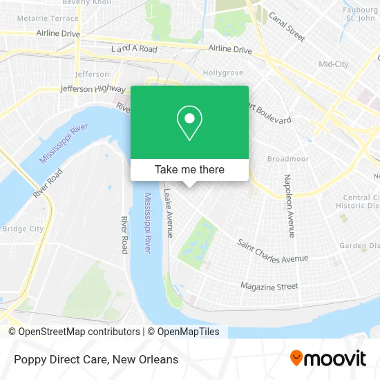 Poppy Direct Care map