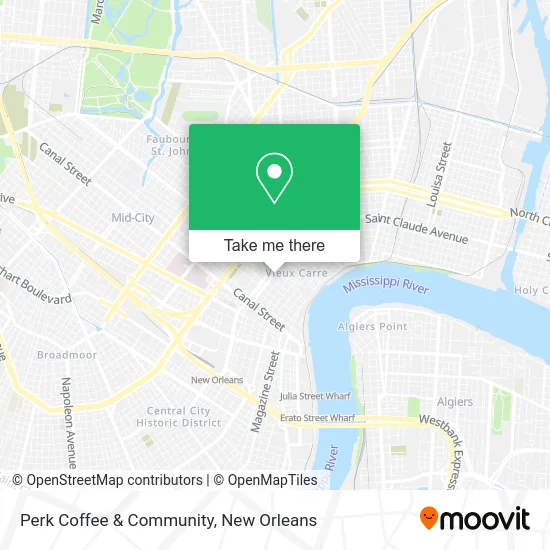 Perk Coffee & Community map