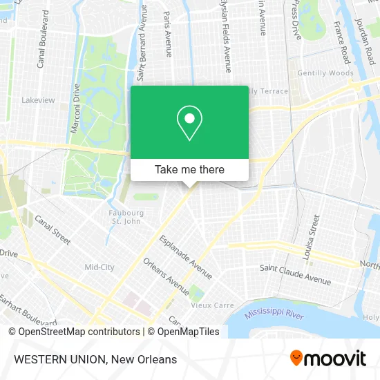 WESTERN UNION map