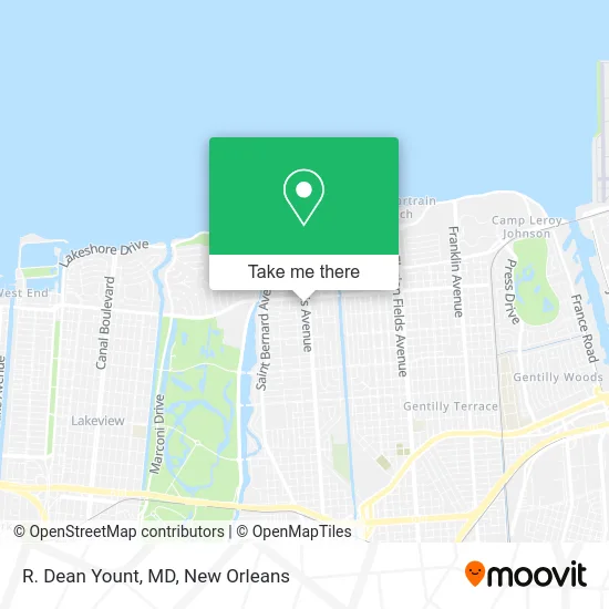 R. Dean Yount, MD map