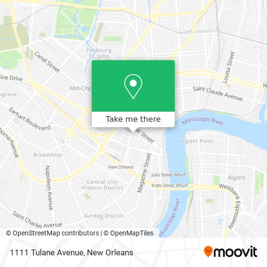 Mapa de 1111 Tulane Avenue