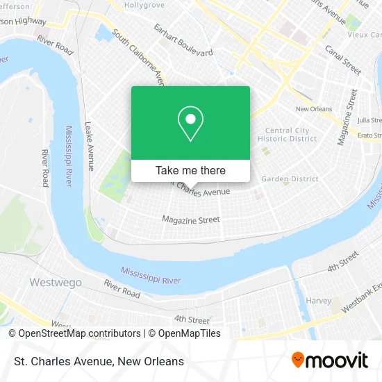 St. Charles Avenue map