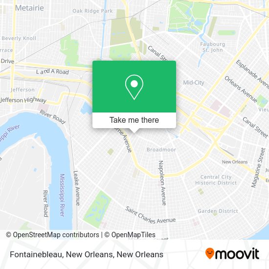 Mapa de Fontainebleau, New Orleans