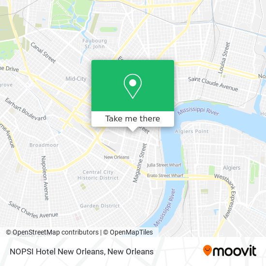 NOPSI Hotel New Orleans map
