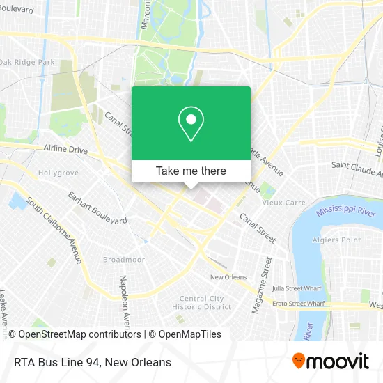 Mapa de RTA Bus Line 94