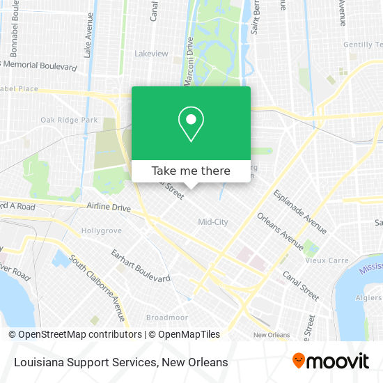 Louisiana Support Services map