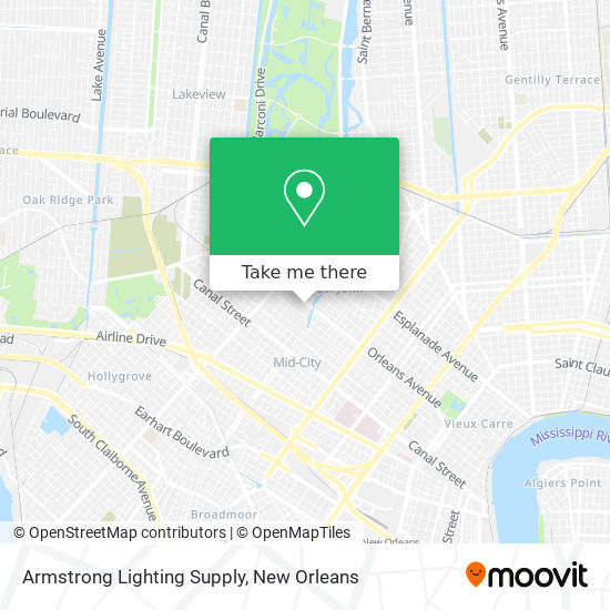 Armstrong Lighting Supply map