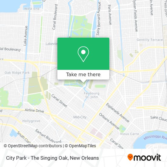 Mapa de City Park - The Singing Oak