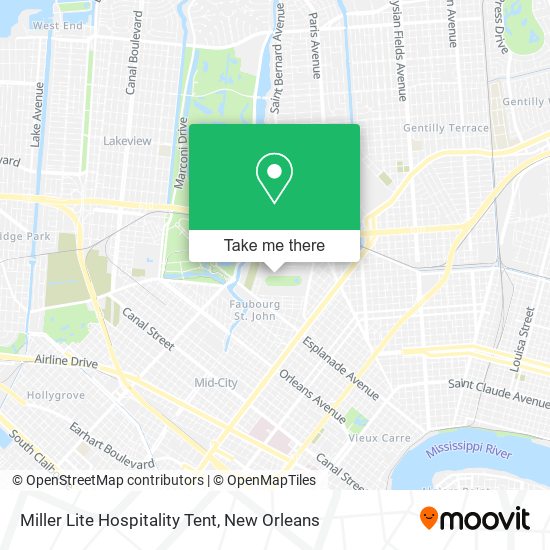 Miller Lite Hospitality Tent map