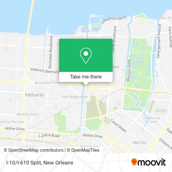 I-10/I-610 Split map