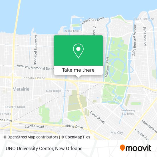 Mapa de UNO University Center