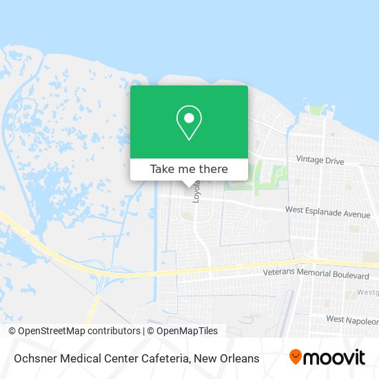 Ochsner Medical Center Cafeteria map