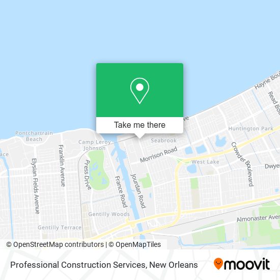 Professional Construction Services map