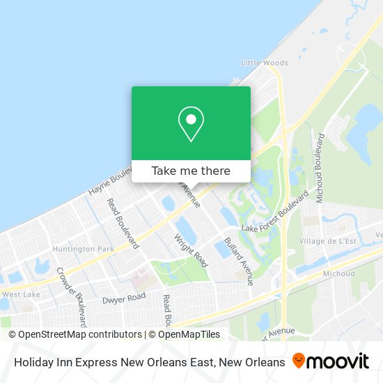 Holiday Inn Express New Orleans East map