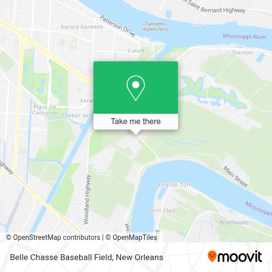 Belle Chasse Baseball Field map
