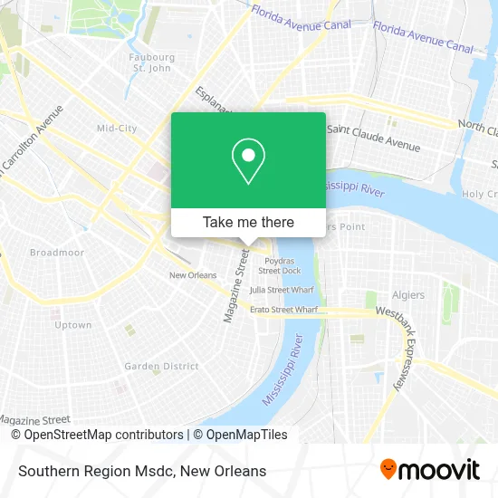 Southern Region Msdc map