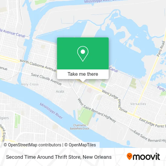 Second Time Around Thrift Store map