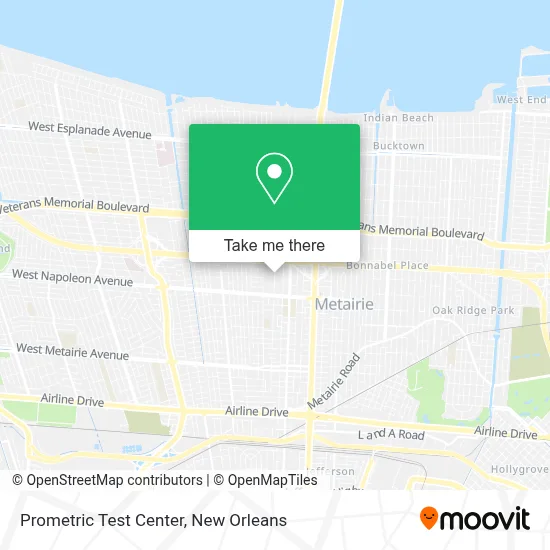 Prometric Test Center map