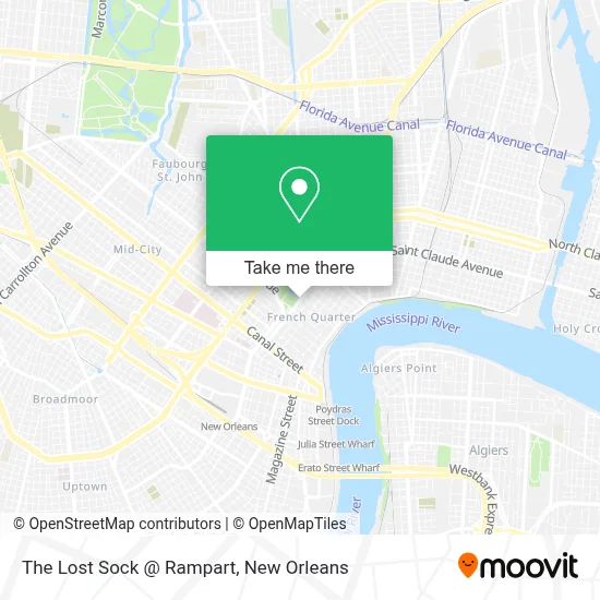 The Lost Sock @ Rampart map