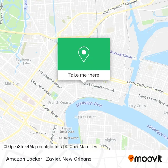 Amazon Locker - Zavier map