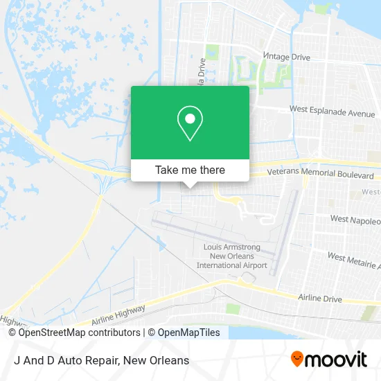 J And D Auto Repair map