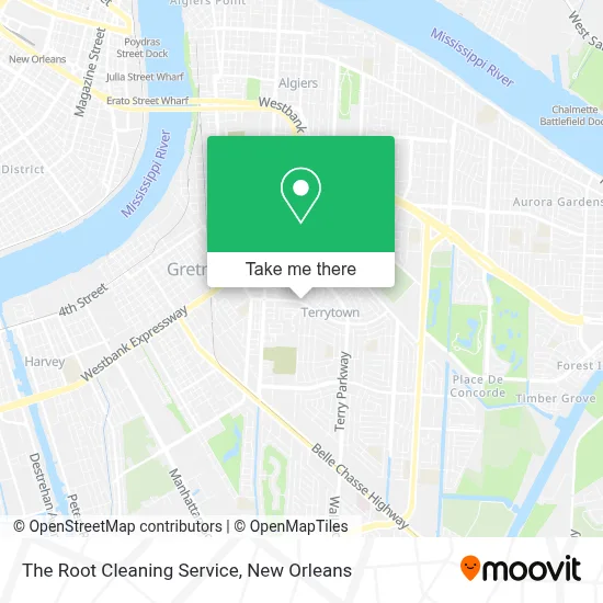 The Root Cleaning Service map