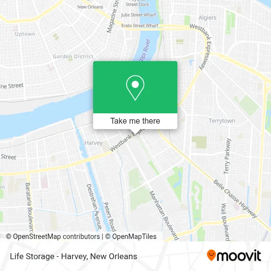 Life Storage - Harvey map