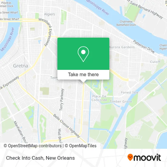 Check Into Cash map