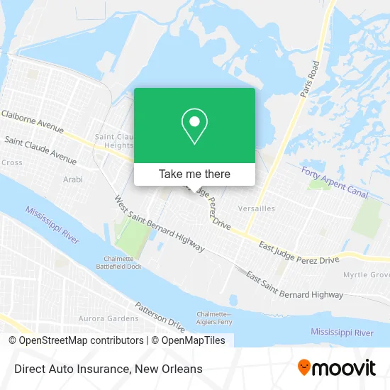 Direct Auto Insurance map