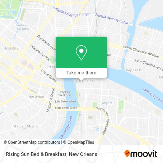 Rising Sun Bed & Breakfast map