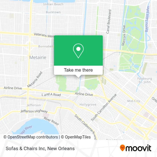 Sofas & Chairs Inc map