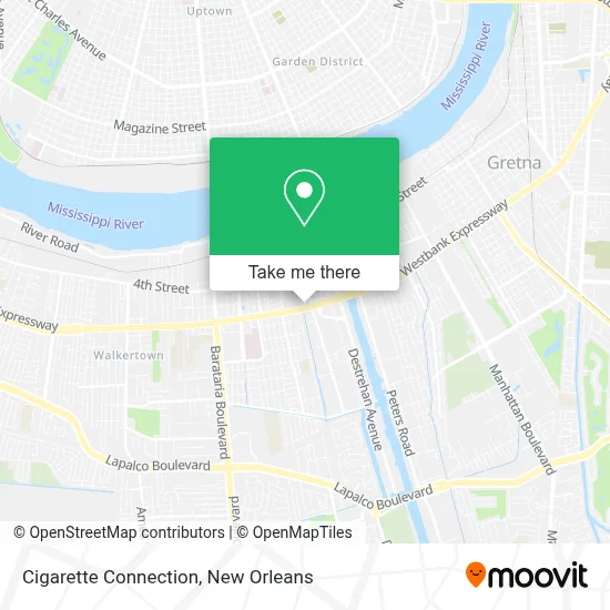 Cigarette Connection map