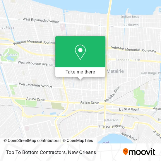 Top To Bottom Contractors map