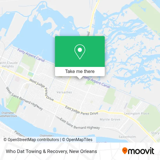 Who Dat Towing & Recovery map